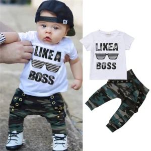 Newborn Baby Boys 2 Piece Short Set
