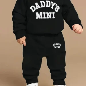Baby Boy Fleece Sweatshirt Sports Pants Set
