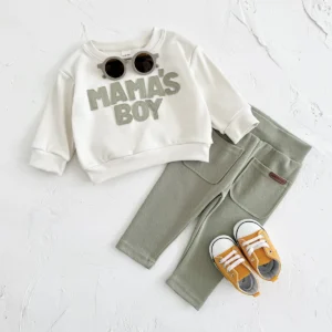 Baby Boy Outfit - Sweatshirt Top and Pants