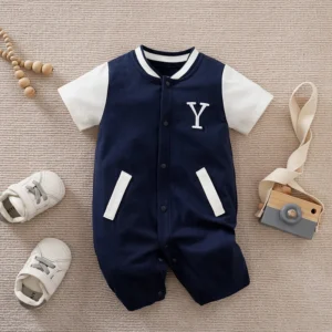 Unisex-0-18mo Baby Baseball Jumpsuit