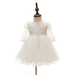Little Girls/Baby White Wedding Baptism Dress