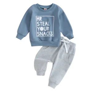 0-3M-3Y Boys Sweatshirt Top and Drawstring Pants