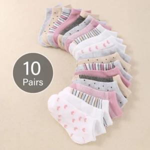 10 Pair Girls Adorable Socks
