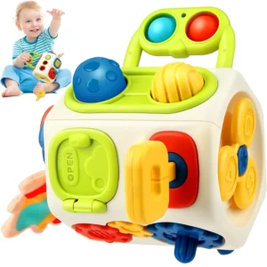 Montessori Busy Cube Toy for Toddler Sensory Activities