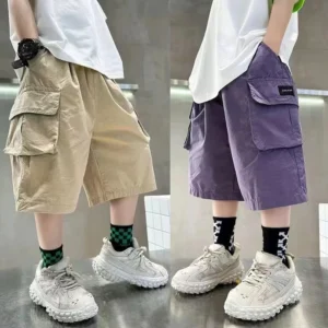 Boys Cotton Big Pocket Cargo Shorts