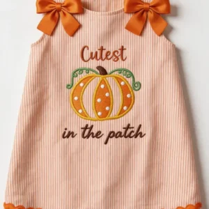 Girls Autumn Pumpkin Dress